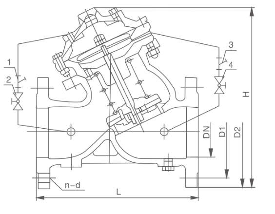Diaphragm type multifunctional water pump control valve(圖1)