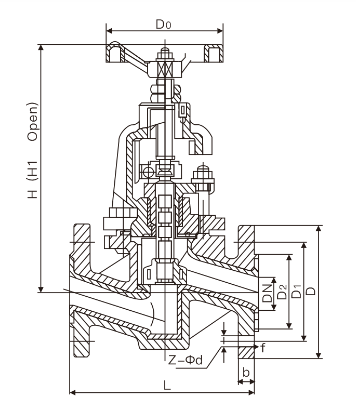 Fluorine lined globe valve(圖1)
